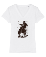 BRAAAP Tricou mânecă scurtă guler V Damă Evoker