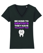 DENTIST Tricou mânecă scurtă guler V Damă Evoker
