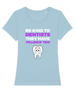 DENTIST Tricou mânecă scurtă guler larg fitted Damă Expresser