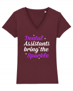 DENTAL ASSISTANTS Tricou mânecă scurtă guler V Damă Evoker