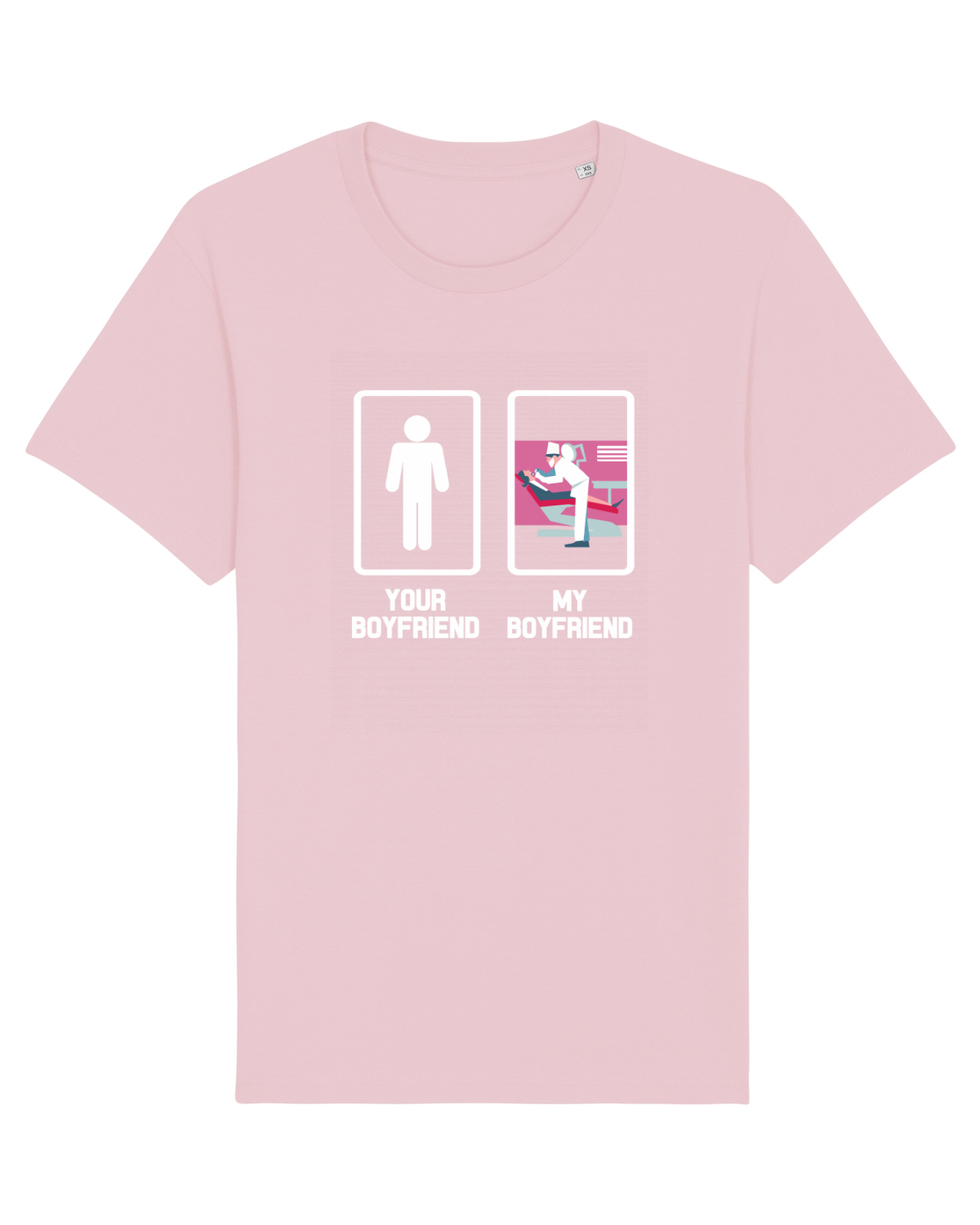 Tricou mânecă scurtă Unisex Rocker Cotton Pink