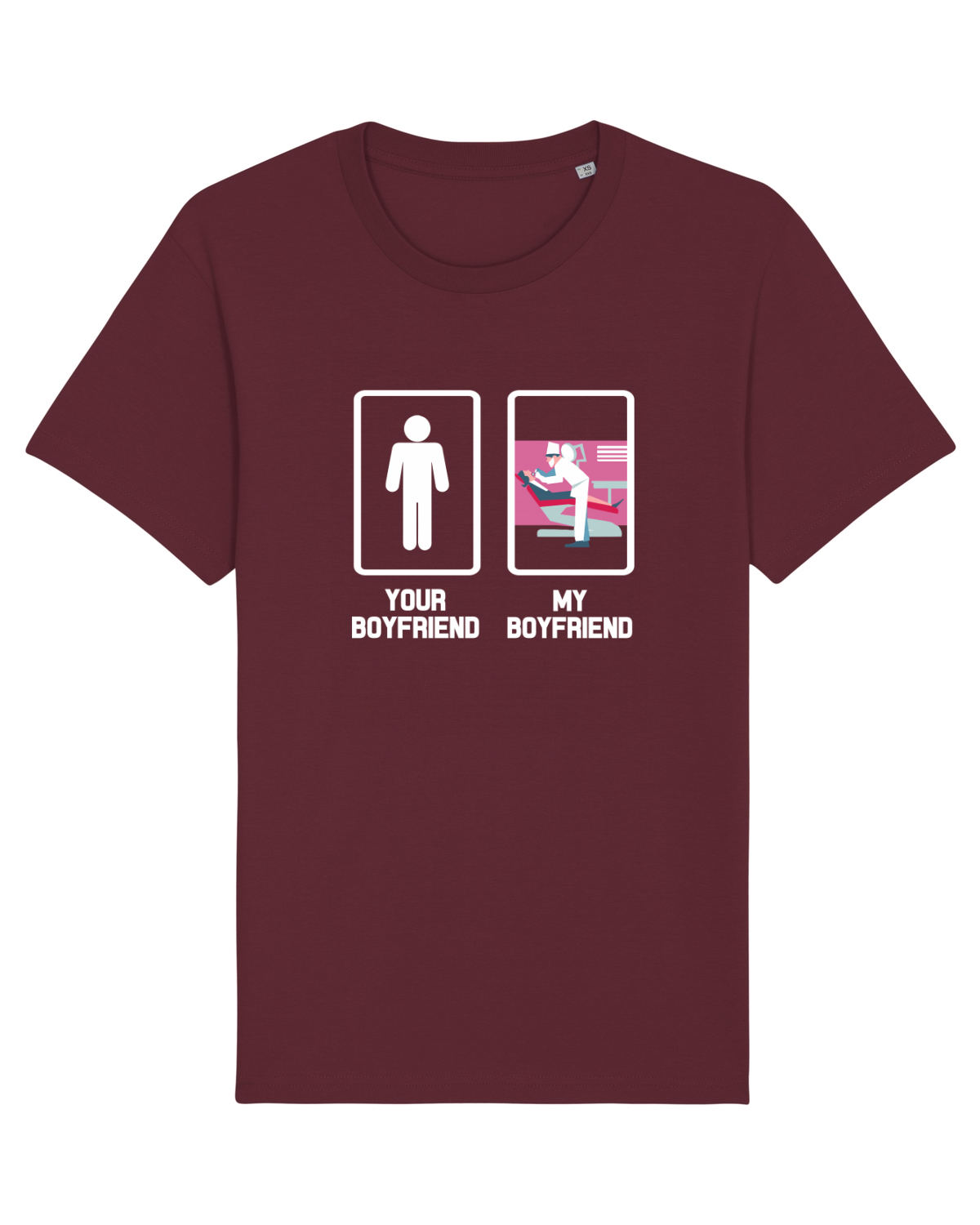 Tricou mânecă scurtă Unisex Rocker Burgundy