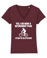 CYCLING Tricou mânecă scurtă guler V Damă Evoker
