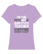 SUBSTITUTE TEACHER Tricou mânecă scurtă guler larg fitted Damă Expresser