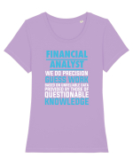 FINANCIAL ANALYST Tricou mânecă scurtă guler larg fitted Damă Expresser