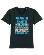 FINANCIAL ANALYST Tricou mânecă scurtă guler V Bărbat Presenter