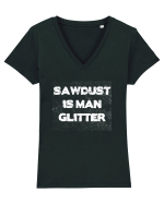 SAWDUST Tricou mânecă scurtă guler V Damă Evoker