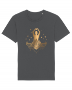 Yoga Fluturi Auriu Lotus Tricou mânecă scurtă Unisex Rocker