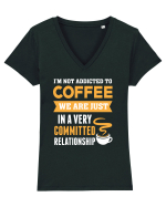 COFFEE Tricou mânecă scurtă guler V Damă Evoker