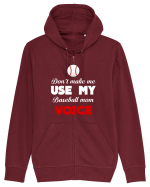 BASEBALL MOM Hanorac cu fermoar Unisex Connector