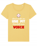 BASEBALL MOM Tricou mânecă scurtă guler larg fitted Damă Expresser