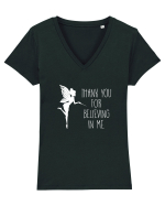 ZANA Tricou mânecă scurtă guler V Damă Evoker