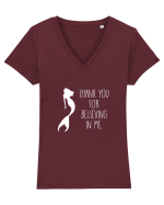 SIRENA Tricou mânecă scurtă guler V Damă Evoker