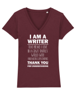 WRITER Tricou mânecă scurtă guler V Damă Evoker