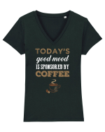 COFFEE Tricou mânecă scurtă guler V Damă Evoker