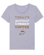 COFFEE Tricou mânecă scurtă guler larg fitted Damă Expresser