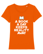 BOOK Tricou mânecă scurtă guler larg fitted Damă Expresser
