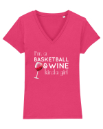 BASKETBALL WINE GIRL Tricou mânecă scurtă guler V Damă Evoker
