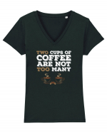 COFFEE Tricou mânecă scurtă guler V Damă Evoker