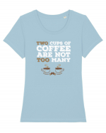 COFFEE Tricou mânecă scurtă guler larg fitted Damă Expresser