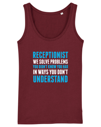 RECEPTIONIST Burgundy
