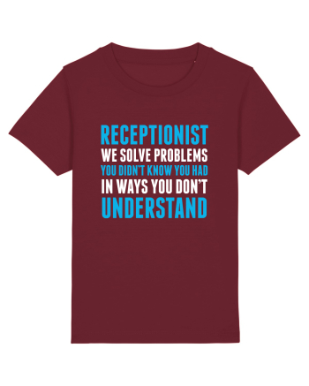 RECEPTIONIST Burgundy