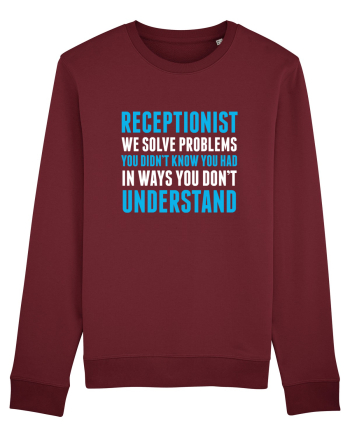 RECEPTIONIST Burgundy