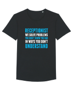 RECEPTIONIST Tricou mânecă scurtă guler larg Bărbat Skater