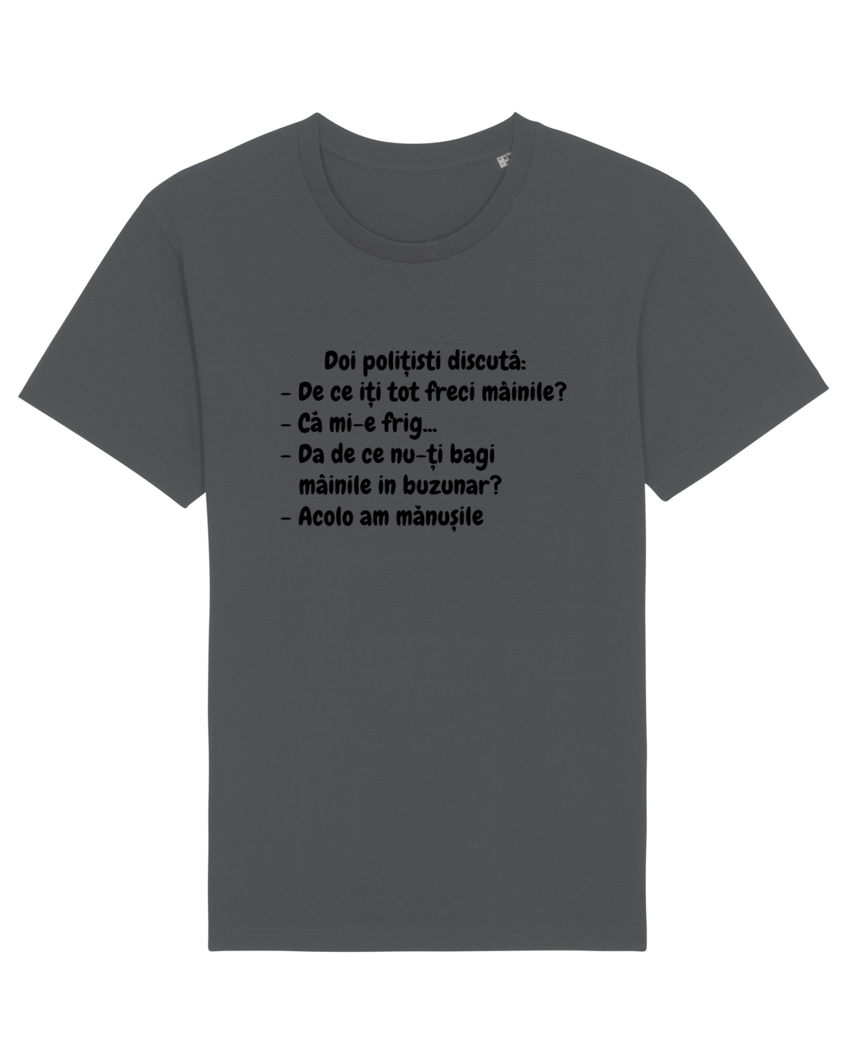 Tricou mânecă scurtă Unisex Rocker Anthracite