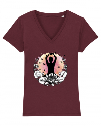 Yoga Lotus Fluturi Burgundy