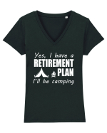 CAMPING Tricou mânecă scurtă guler V Damă Evoker
