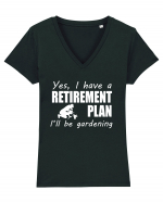 GARDENING Tricou mânecă scurtă guler V Damă Evoker