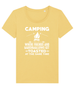 CAMPING Tricou mânecă scurtă guler larg fitted Damă Expresser