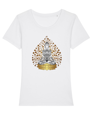 Yoga Lotus Tattoo Auriu White