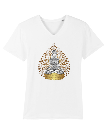 Yoga Lotus Tattoo Auriu White