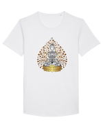 Yoga Lotus Tattoo Auriu Tricou mânecă scurtă guler larg Bărbat Skater