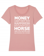 HORSE Tricou mânecă scurtă guler larg fitted Damă Expresser