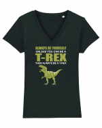 T-REX Tricou mânecă scurtă guler V Damă Evoker