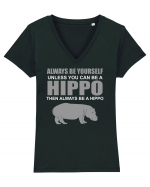 HIPPO Tricou mânecă scurtă guler V Damă Evoker