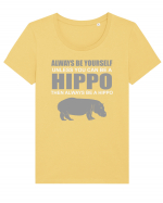 HIPPO Tricou mânecă scurtă guler larg fitted Damă Expresser