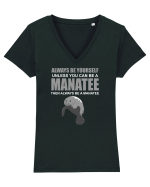 MANATEE Tricou mânecă scurtă guler V Damă Evoker