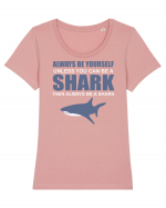 SHARK Tricou mânecă scurtă guler larg fitted Damă Expresser