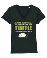 TURTLE Tricou mânecă scurtă guler V Damă Evoker