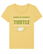 TURTLE Tricou mânecă scurtă guler larg fitted Damă Expresser