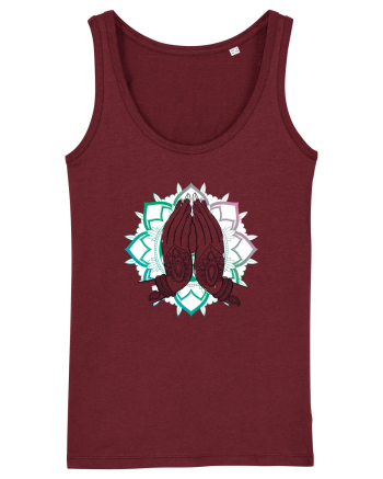Yoga Lotus Hands Burgundy