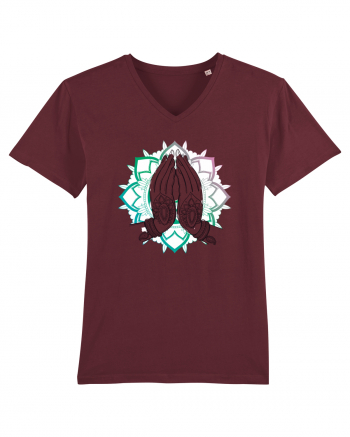 Yoga Lotus Hands Burgundy