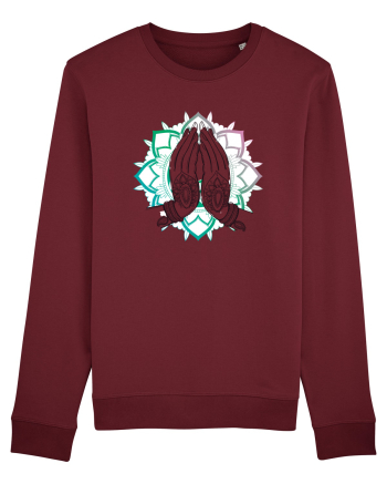 Yoga Lotus Hands Burgundy