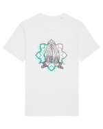 Yoga Lotus Hands Tricou mânecă scurtă Unisex Rocker