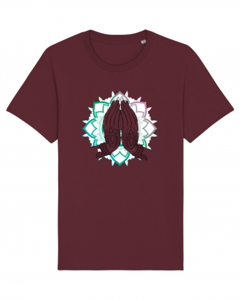 Yoga Lotus Hands Burgundy