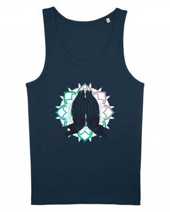 Yoga Lotus Hands Navy